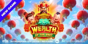 Tampilan visual perayaan meriah dalam slot Wealth of the East